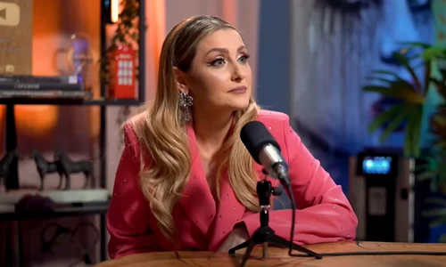 Alina Sorescu la podcastul lui Cătălin Măruță. FOTO: captură