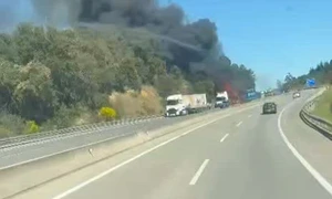 ATENCIÓ ( REPETIM AVÍS AMB VIDEO )Accident a la C 25 eix transversal alçada Santa Coloma de Farn mp4 thumbnail png