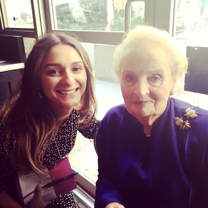 Aida Balamaci a avut ocazia să o cunoască pe celebra Madeleine Albright. FOTO Arhivă personală