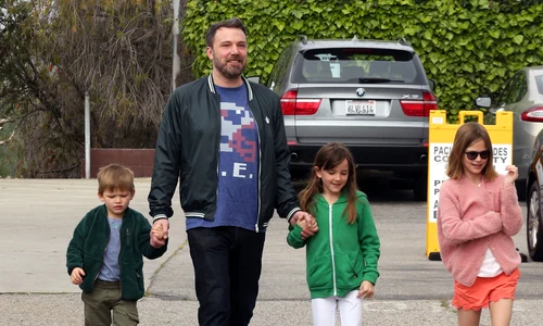 Ben Affleck Takes His Kids To Church jpeg