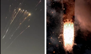 racheta starship explozie foto colaj captura video the guardian si shutterstock png