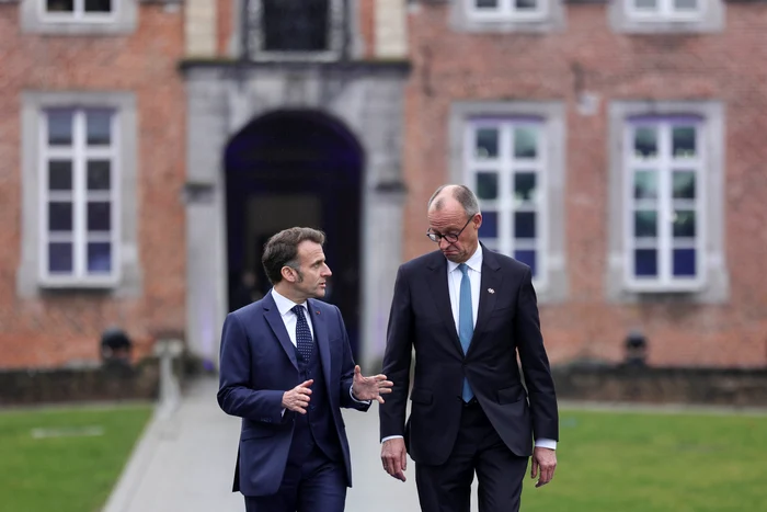 Emmanuel Macron și Friedrich Merz FOTO Inquam Photos / Octav Ganea