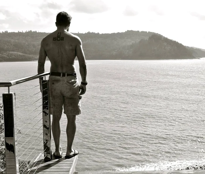 Sportivul a admirat îndelung peisajul