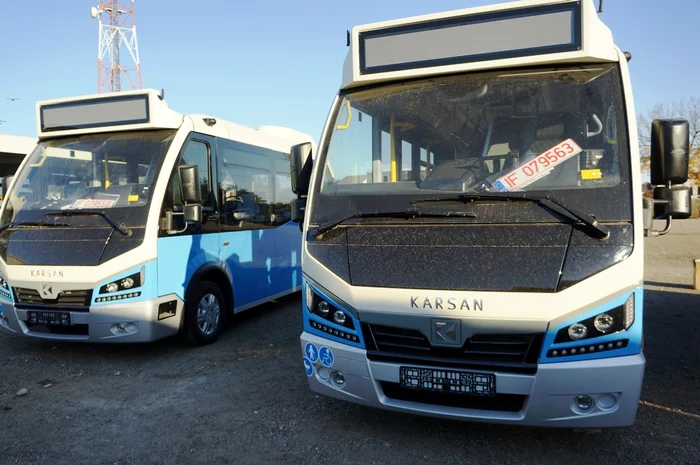 Autobuzele turcești se află în parcul auto al SC Transport Public FOTO: Daniel Palade