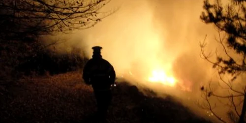 Pompierii au localizat incendiul şi acţionează acum pentru stingerea lui