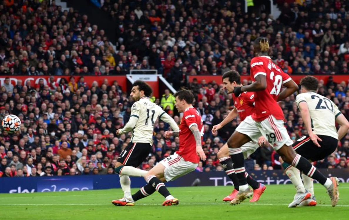 Salah a marcat trei goluri pentru Liverpool cu Manchester UnitedFOTO: EPA