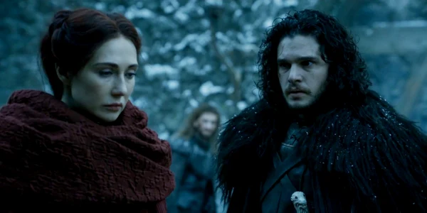 game of thrones/melisandre si jon snow foto hbo