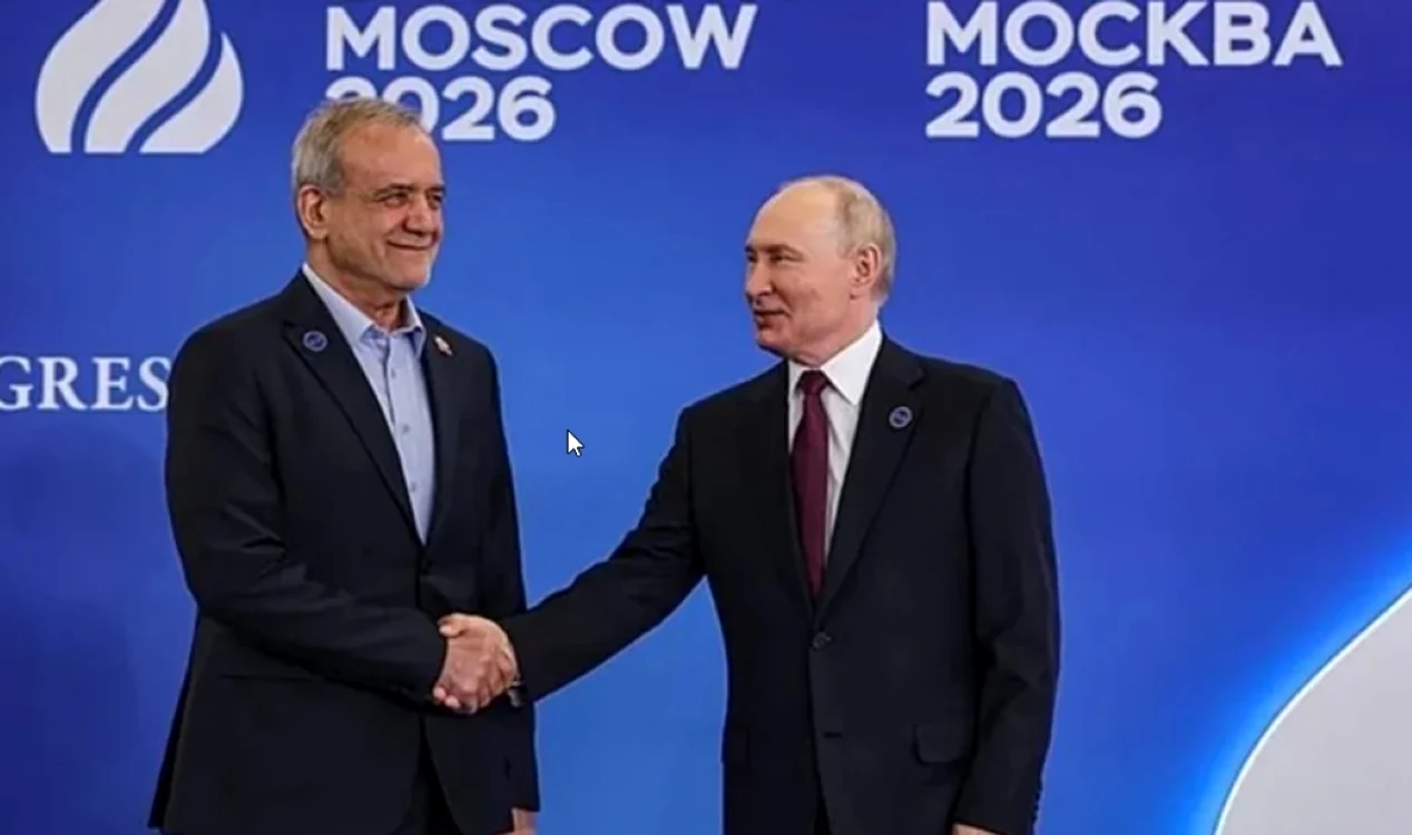 Massoud Pezeshkian şi Vladimir Putin, Moscova, 2026.