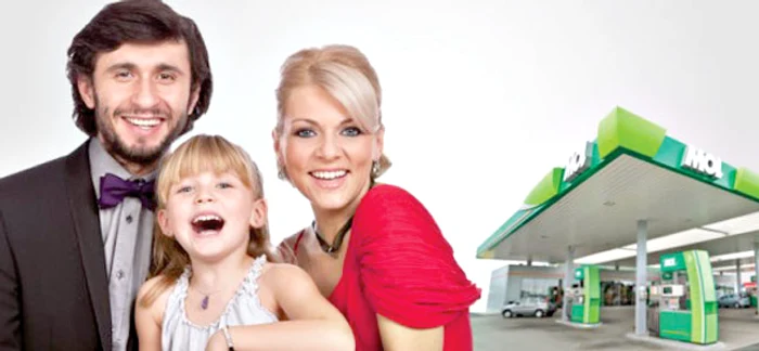 Dana Nălbaru  promovează cu familia  benzinăriile Mol