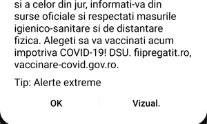 Așa a sunat mesajul Ro Alert, privind instituirea stării de alertă jpeg