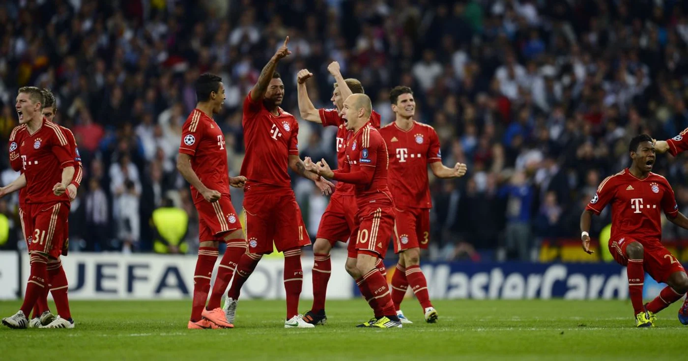 Jucătorii lui Bayern, în culmea fericirii după calificarea în finala Ligii Campionilor