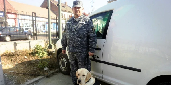 Labradorul Hugo, alături de colegul său 