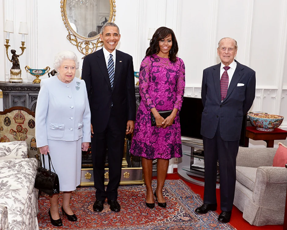 
    Barack și Michelle Obama au ajuns la Windsor cu elicopterulFoto: Getty  