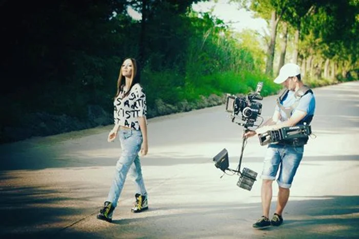 Fotografie de la filmările clipului