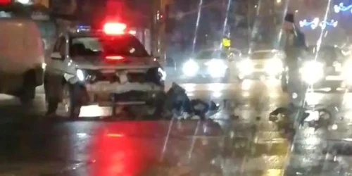 Poliţist rănit în Bacău FOTO Digi 24