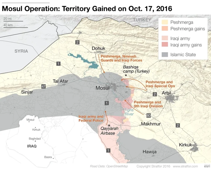 Ofensiva în Mosul FOTO Stratfor