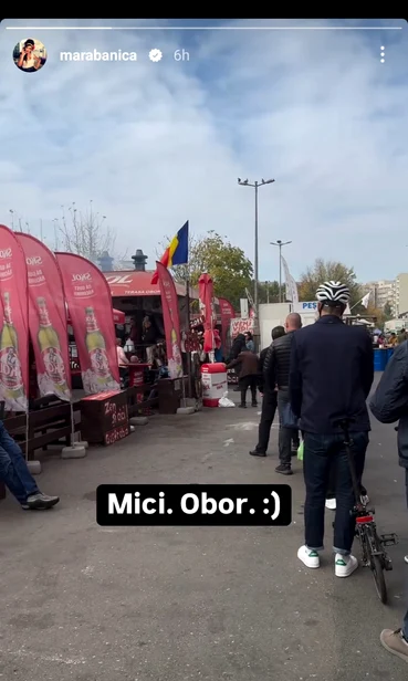 Mara Bănică, la coadă la mici / foto: Instagram 