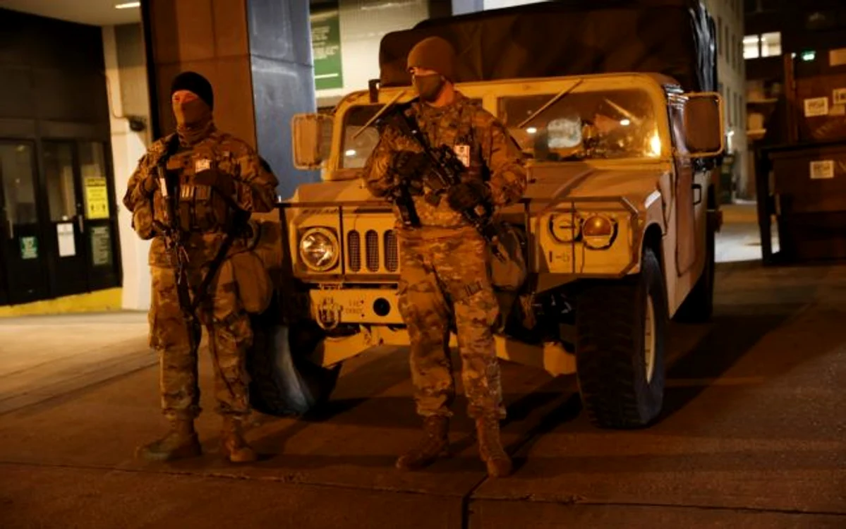 Măsuri de securitate fără precent în Washington pentru investirea noului preşedinte al americii. soldaţi. foto gettyimages