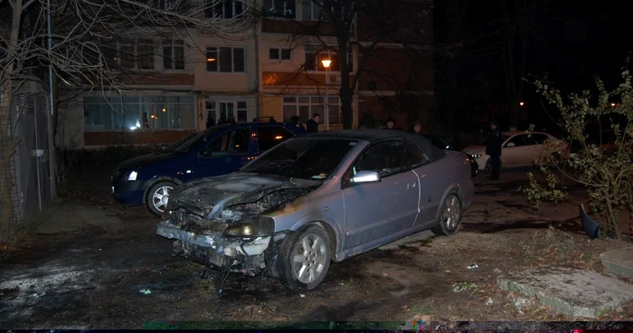 Opelul condus de brăilean a fost făcut scrum foto Liviu Ghinea