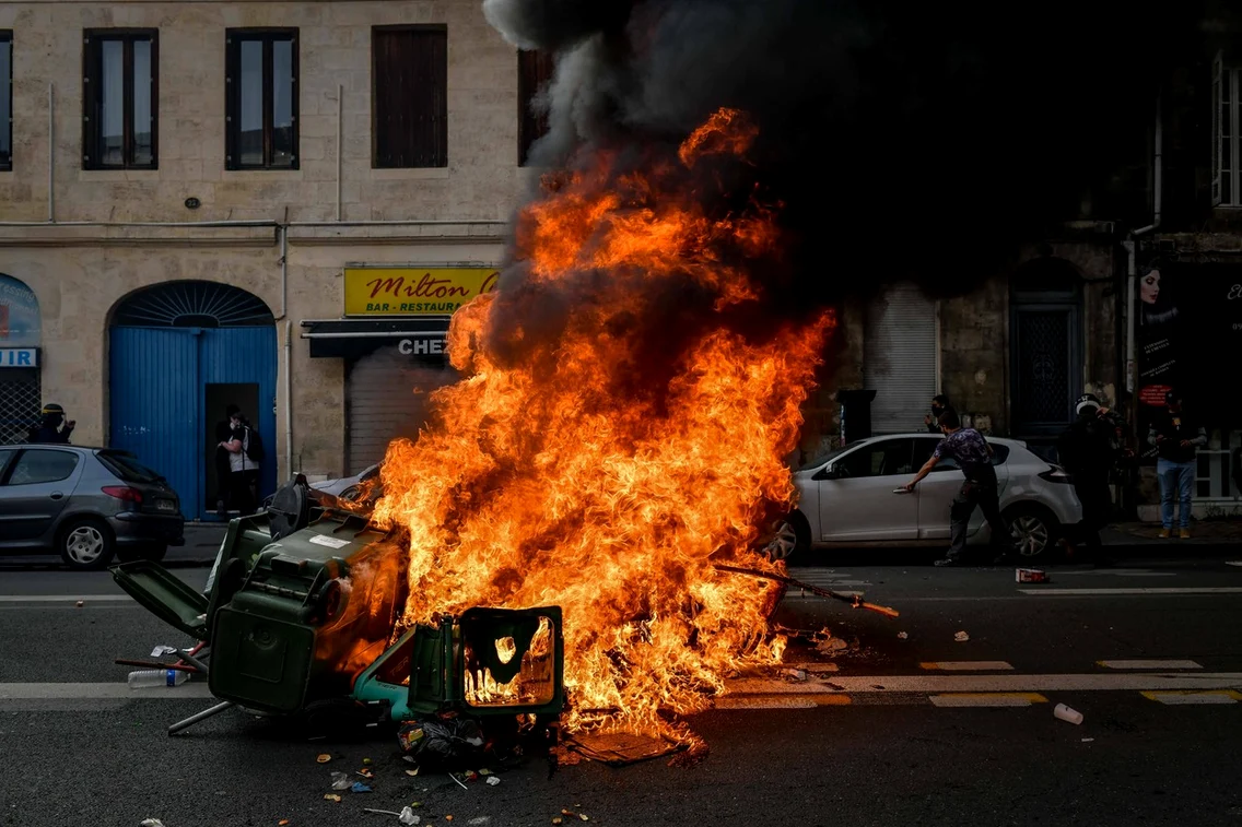 Proteste în Franța, Bordeaux FOTO Profimedia 