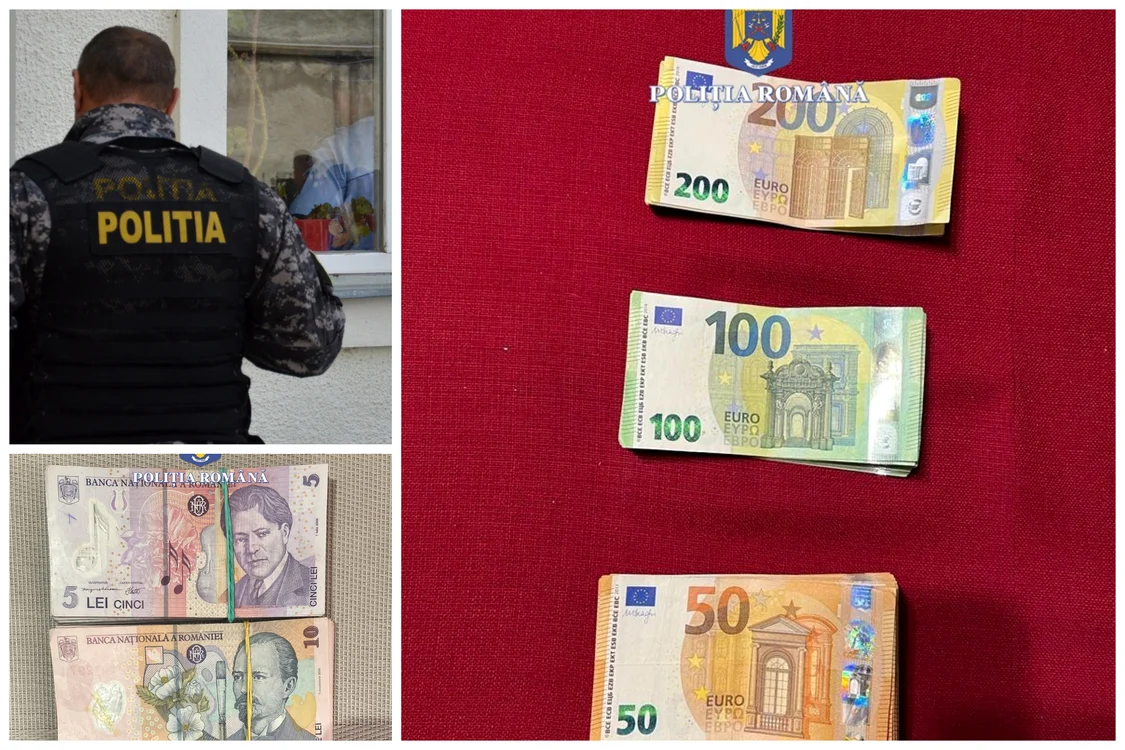 Poliţiştii au ridicat sume mari de bani FOTO: Poliţia Bihor