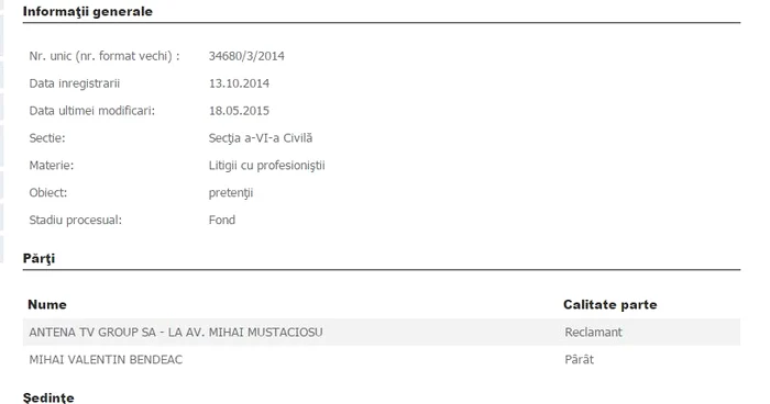 Sentinţa dată de Tribunalul Bucureşti nu e definitivă