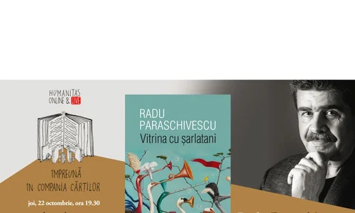 Eveniment Humanitas live, online: Radu Paraschivescu și Cătălin Striblea despre „Vitrina cu șarlatani“ jpeg