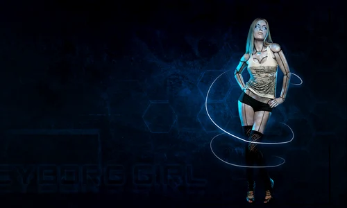 cyborg girl png