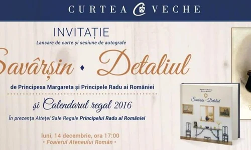 Lansare de carte regală la Ateneu: „Săvârșin  Detaliul” și „Calendar regal 2016” jpeg