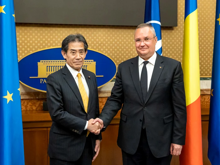 Premierul Ciucă alături de Ichiro Aisawa FOTO: GOV