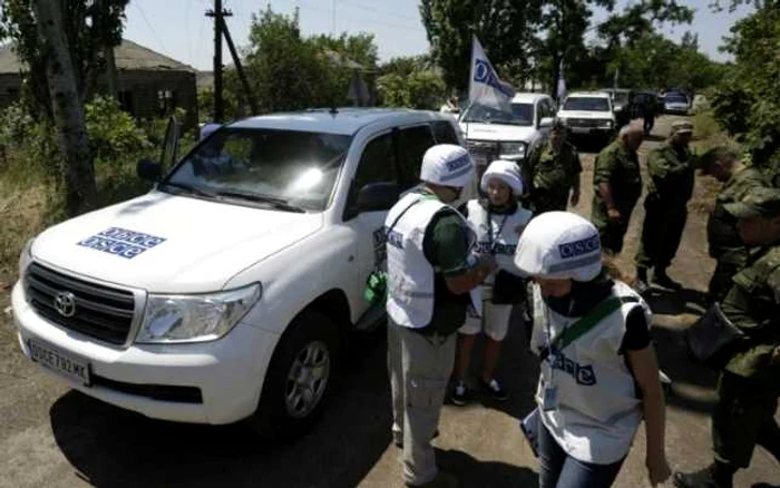 Misiune de patrulare a OSCE în estul Ucrainei FOTO AFP