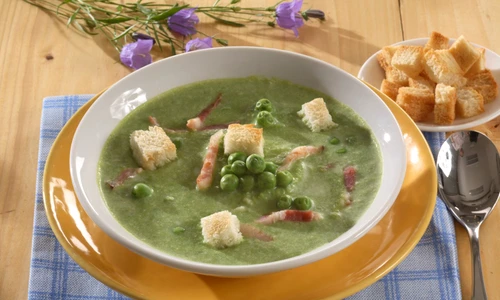 Pea Soup with Leek and Bacon jpeg