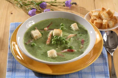 Pea Soup with Leek and Bacon jpeg