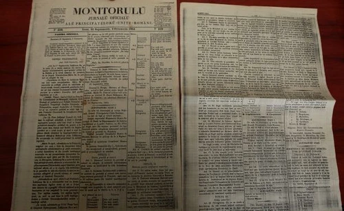 Legea metrologiei publicata in Monitorul Oficial de domnitorul Alexandru Ioan Cuza jpg jpeg