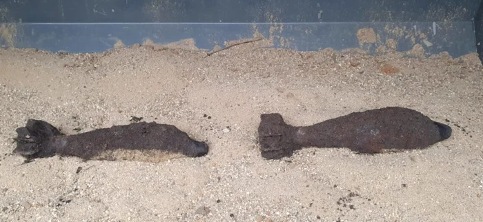 Două bombe de artilerie neexplodate au fost descoperite vineri dimineață. FOTO: ISU Oradea