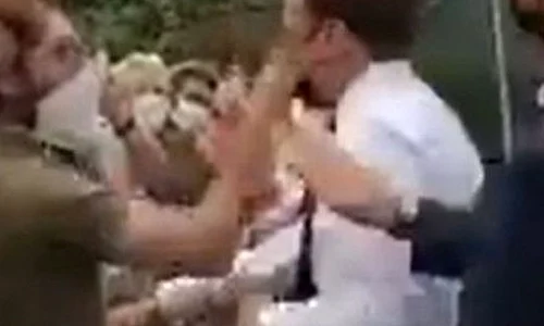 VIDEO Emmanuel Macron a fost pălmuit de un protestatar / Doi suspecţi au fost reţinuţi jpeg