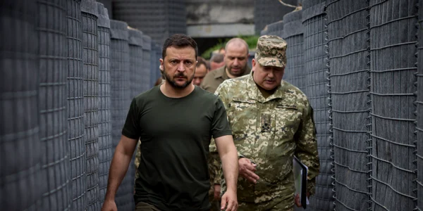 Volodimr Zelenski inspectează fortificațiile ucrainene în regiunea Volin FOTO EPA-EFE