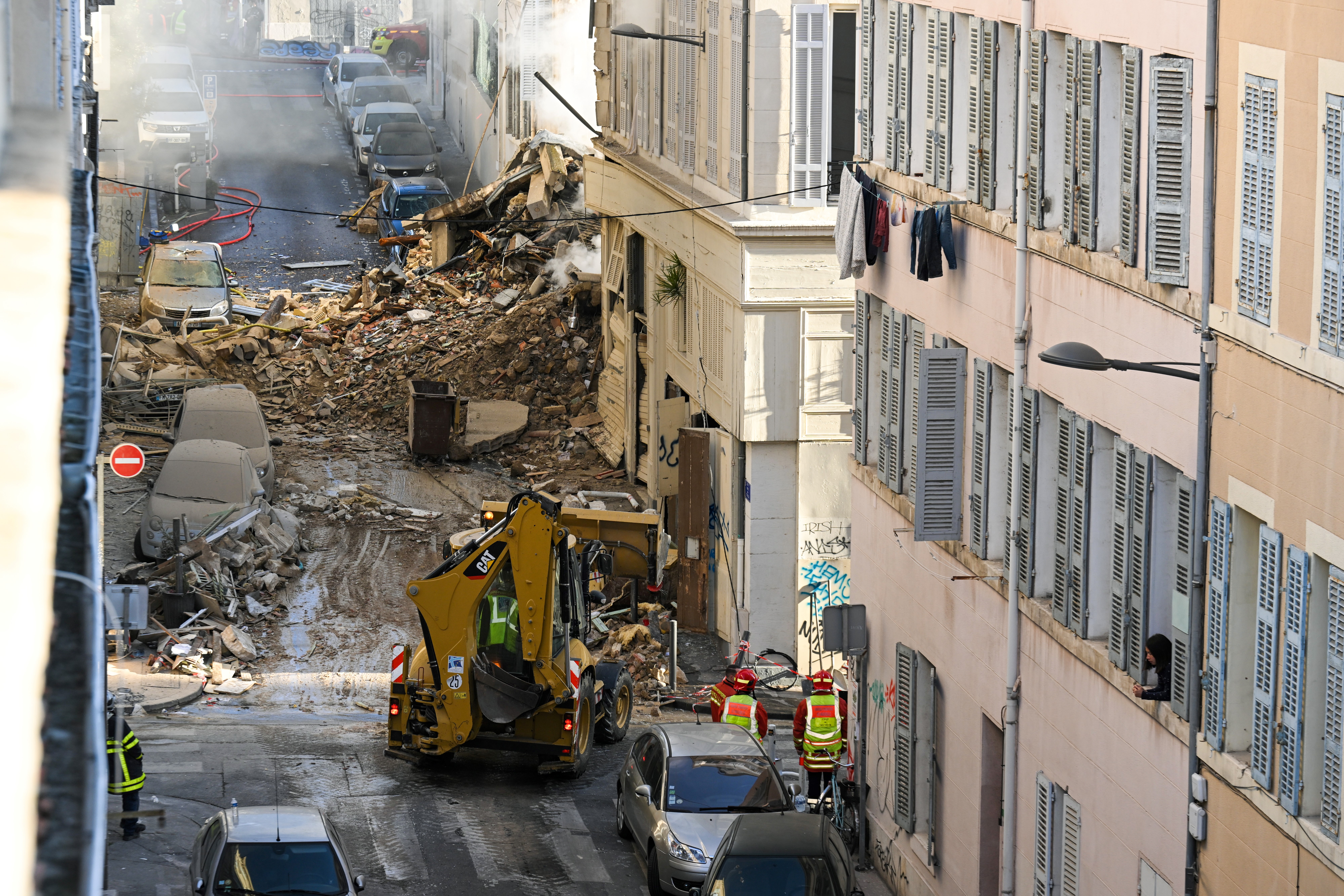 Cladire prăbușită la Marsilia în urma unei explozii Foto AFP