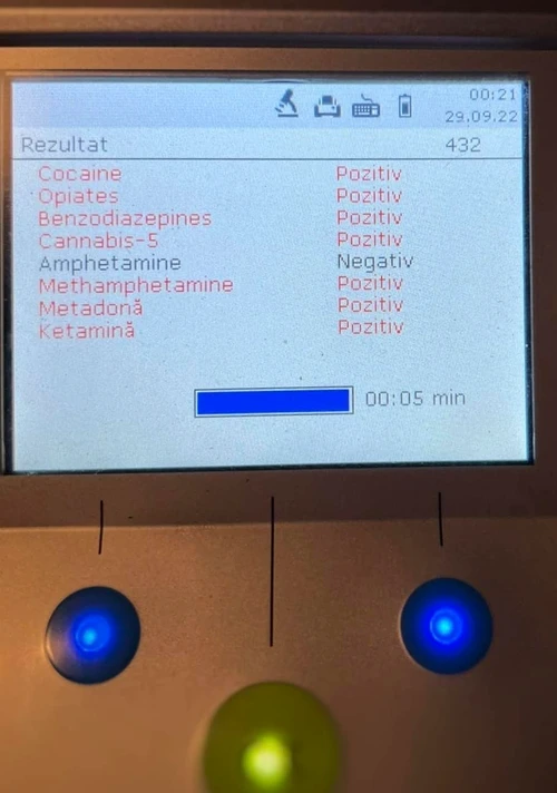 Rezultatul DrugTest-ului. Foto: Facebook MAI