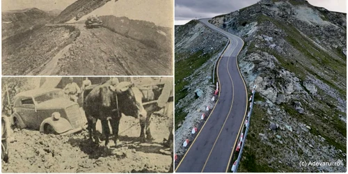 Transalpina, acum 90 de ani si in prezent Foto Vremea 1936 si Daniel Guță jpg