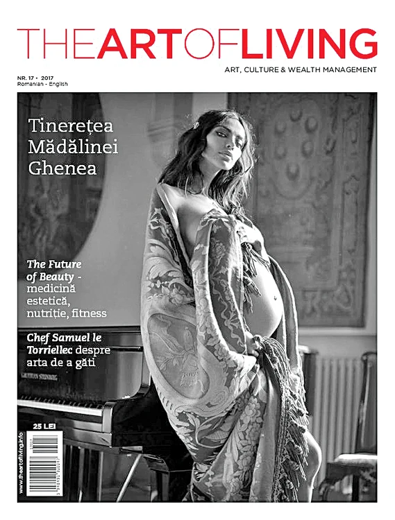 Ghenea a pozat cu burtica la  vedere pentru noul număr al  revistei ”The Art of Living”,  care apare mâine pe piaţă