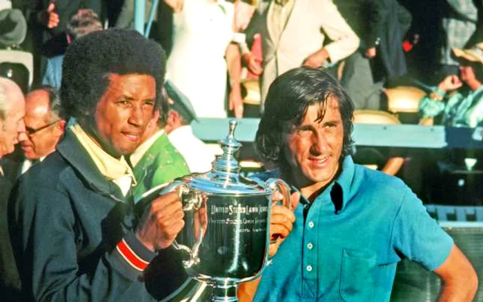 Arthur Ashe şi Ilie Năstase în 1972