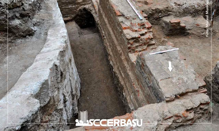 Vestigiile Academiei Domnești „Sf. Sava“, descoperite sub Palatul Universității din București (foto: Facebook / Constructii Erbasu)