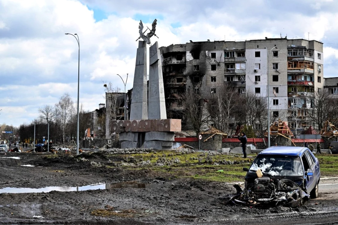 Dezastru Borodianka Ucraina - 5 apr 2022 / FOTO AFP