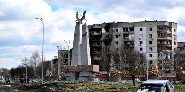 Dezastru Borodianka Ucraina - 5 apr 2022 / FOTO AFP
