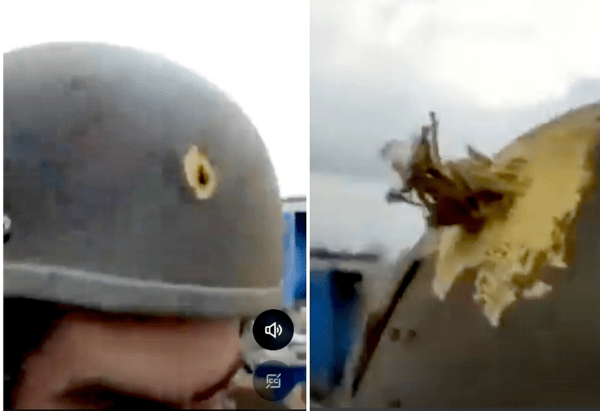 Supraviețuire miraculoasă a unui soldat ucrainean. Glonțul i-a străpuns casca, nu și capul VIDEO