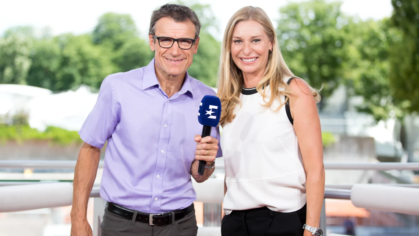 Mats Wilander și Barbara Schett, experții Eurosport. FOTO: Eurosport