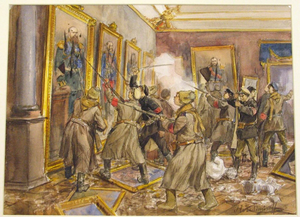The pogrom of the Winter Palace   Ivan Vladimirov c 1917 jpg jpeg