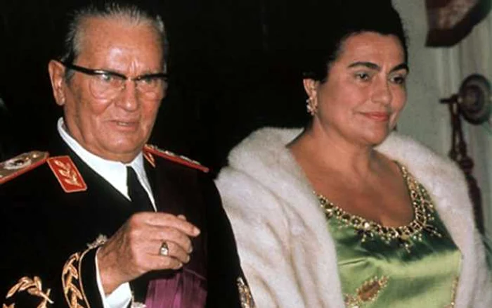 Iovanka Broz şi sotul său, fostul lider iugoslav, Iosip Broz Tito