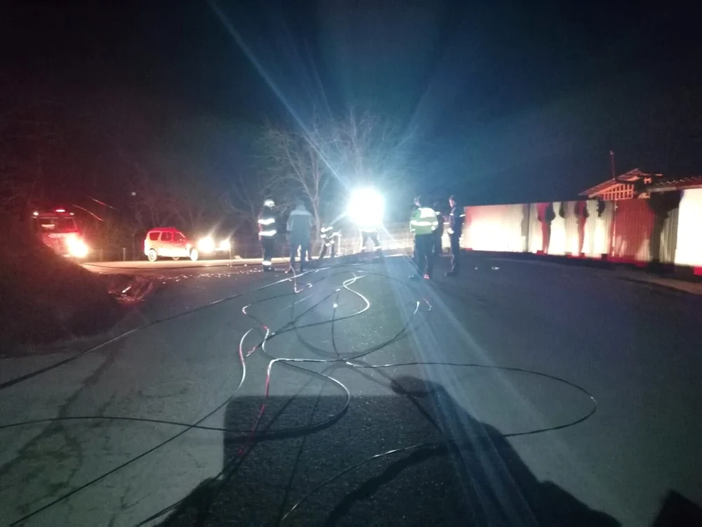 Vântul a rupt rețelele electrice FOTO ISU Neamț
